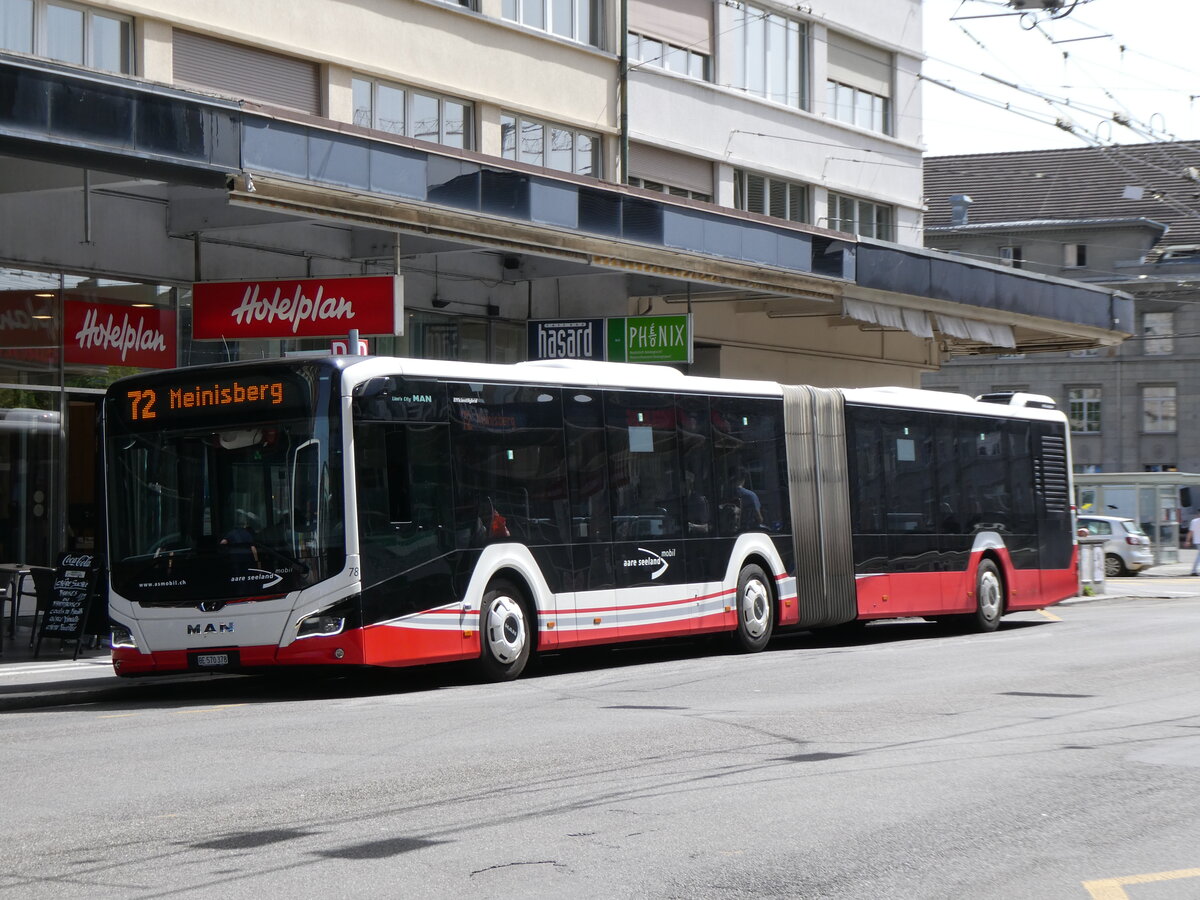 (274'479) - ASm Langenthal - Nr. 78/BE 570'378 - MAN am 2. Mai 2025 beim Bahnhof Biel