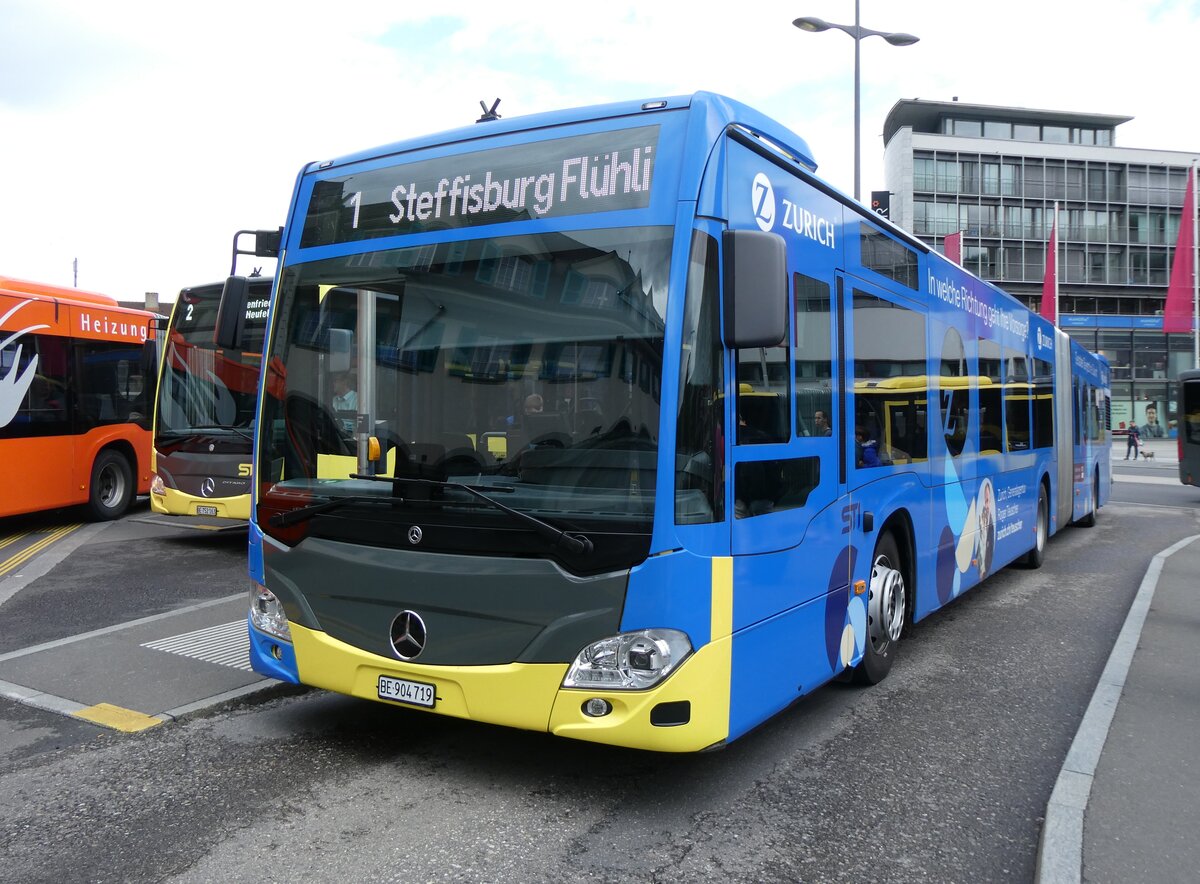(274'515) - STI Thun - Nr. 719/BE 904'719 - Mercedes am 3. Mai 2025 beim Bahnhof Thun