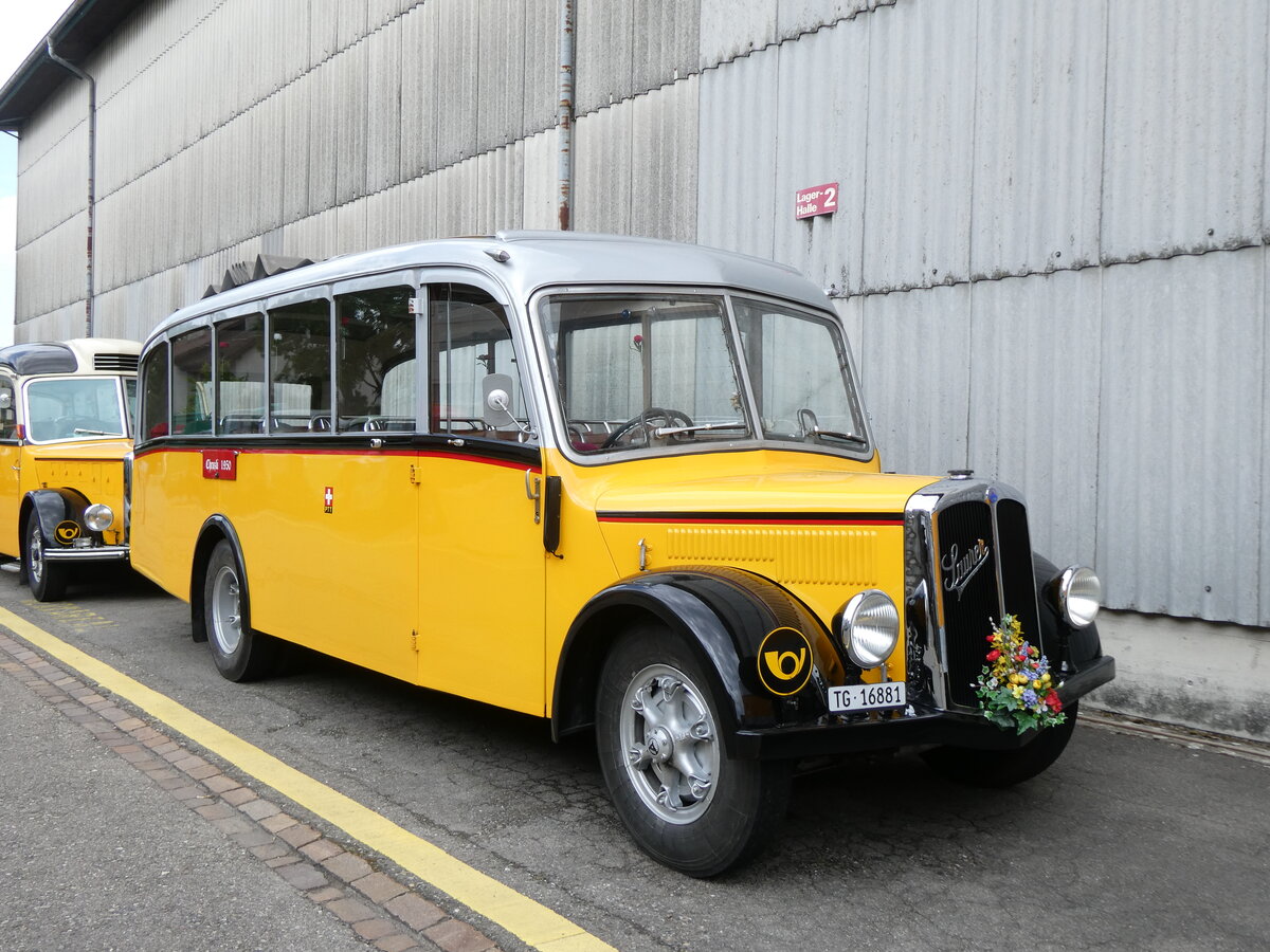 (274'532) - Zollikofer, Berg - TG 16'881 - Saurer/H�nni (ex Reusser, Thun; ex Kontiki, Wettingen; ex Nussbaumer, Ganterschwil) am 3. Mai 2025 in Attikon, Wegm�ller