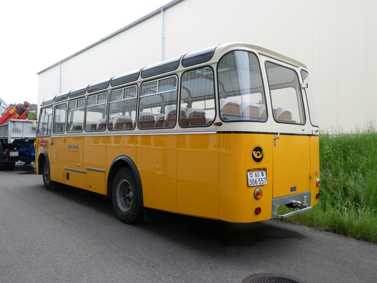(274'553) - Streiff, Gelterkinden - AG 306'557 - Saurer/Gangloff (ex Oldie-Tours Z�risee, Wollerau; ex OTAG, Wald; es Leibundgut, Obergoldbach; ex Krebs, Belpberg) am 3. Mai 2025 in Attikon, Wegm�ller