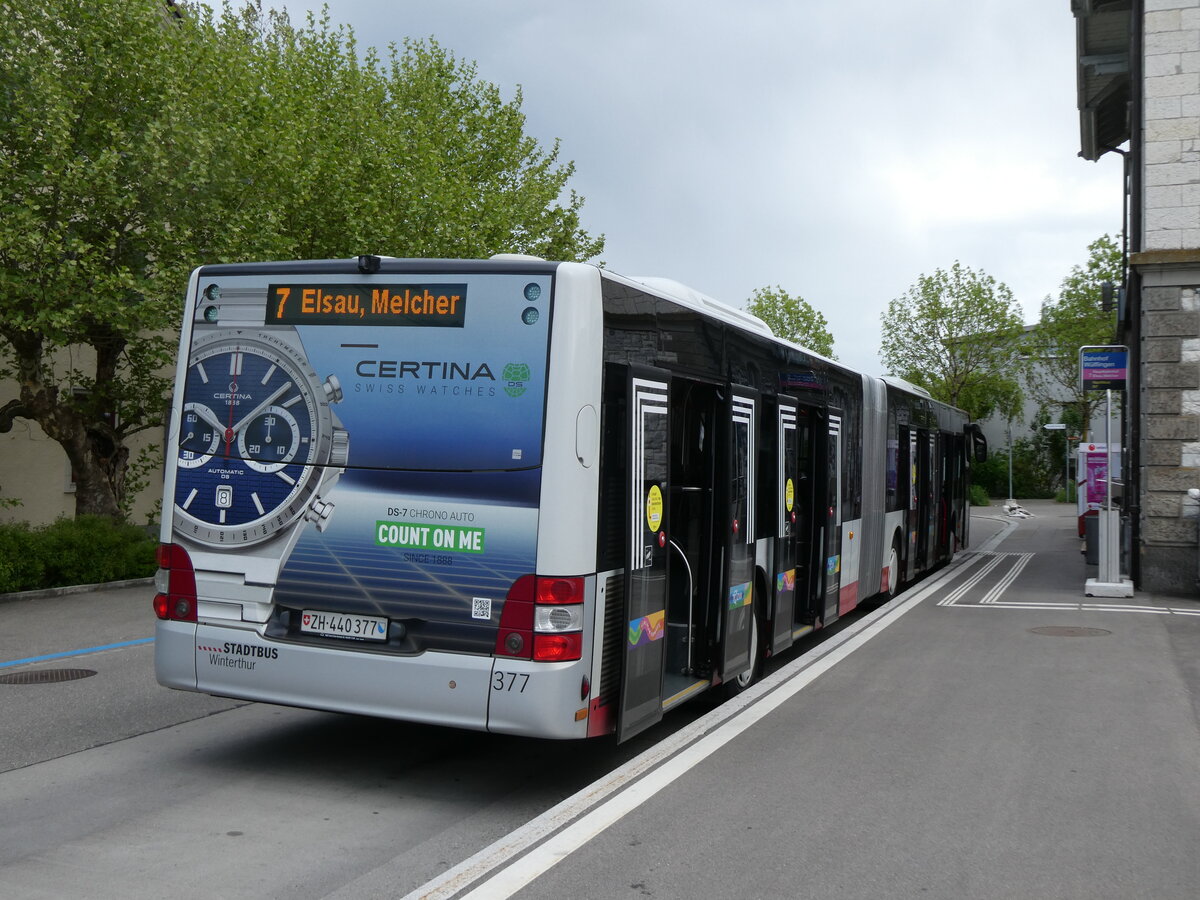 (274'635) - SW Winterthur - Nr. 377/ZH 440'377 - MAN am 3. Mai 2025 beim Bahnhof Winterthur W�lflingen
