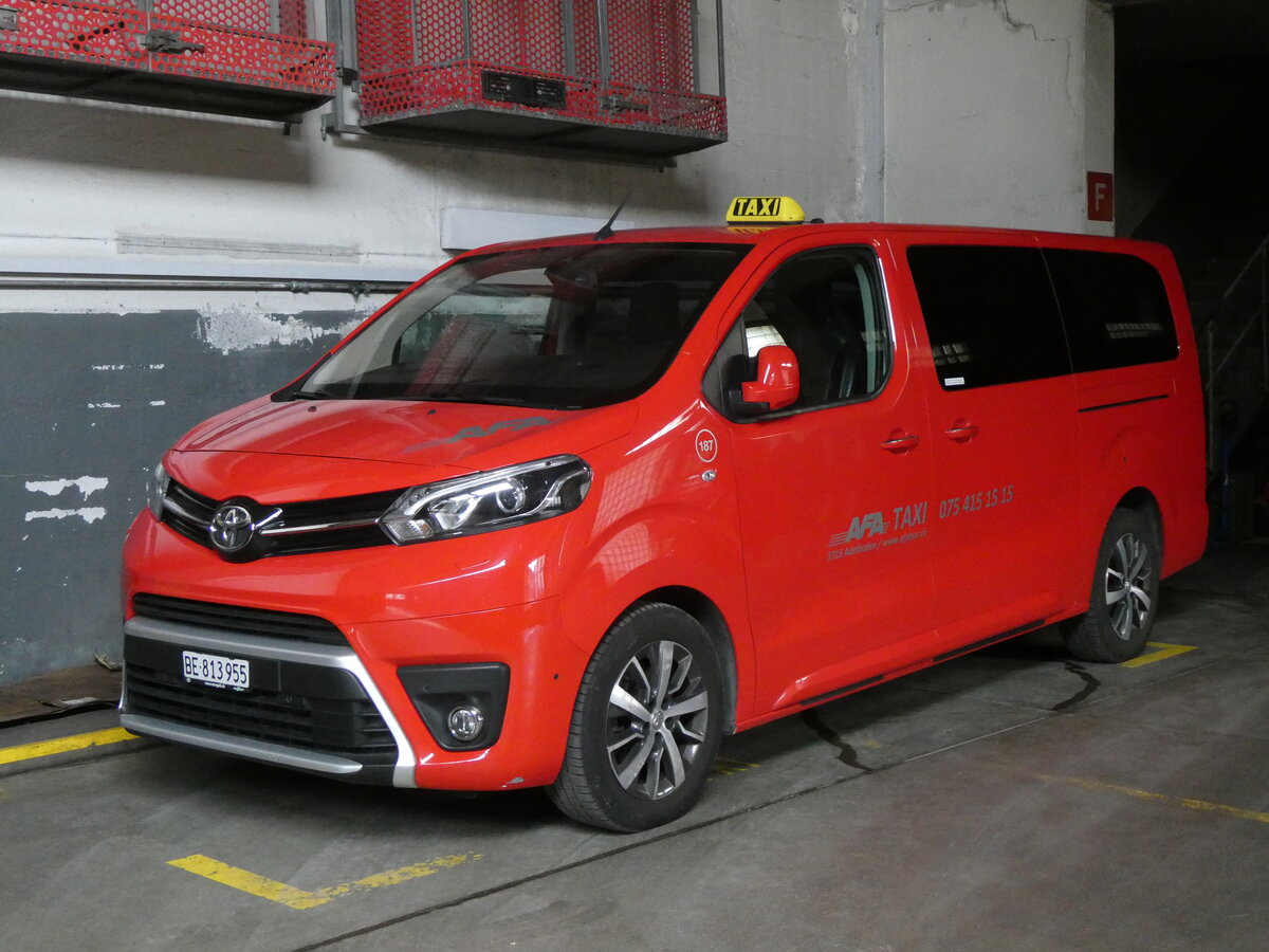 (274'658) - AFA Adelboden - Nr. 187/BE 813'955 - Toyota am 4. Mai 2025 in Adelboden, Busstation