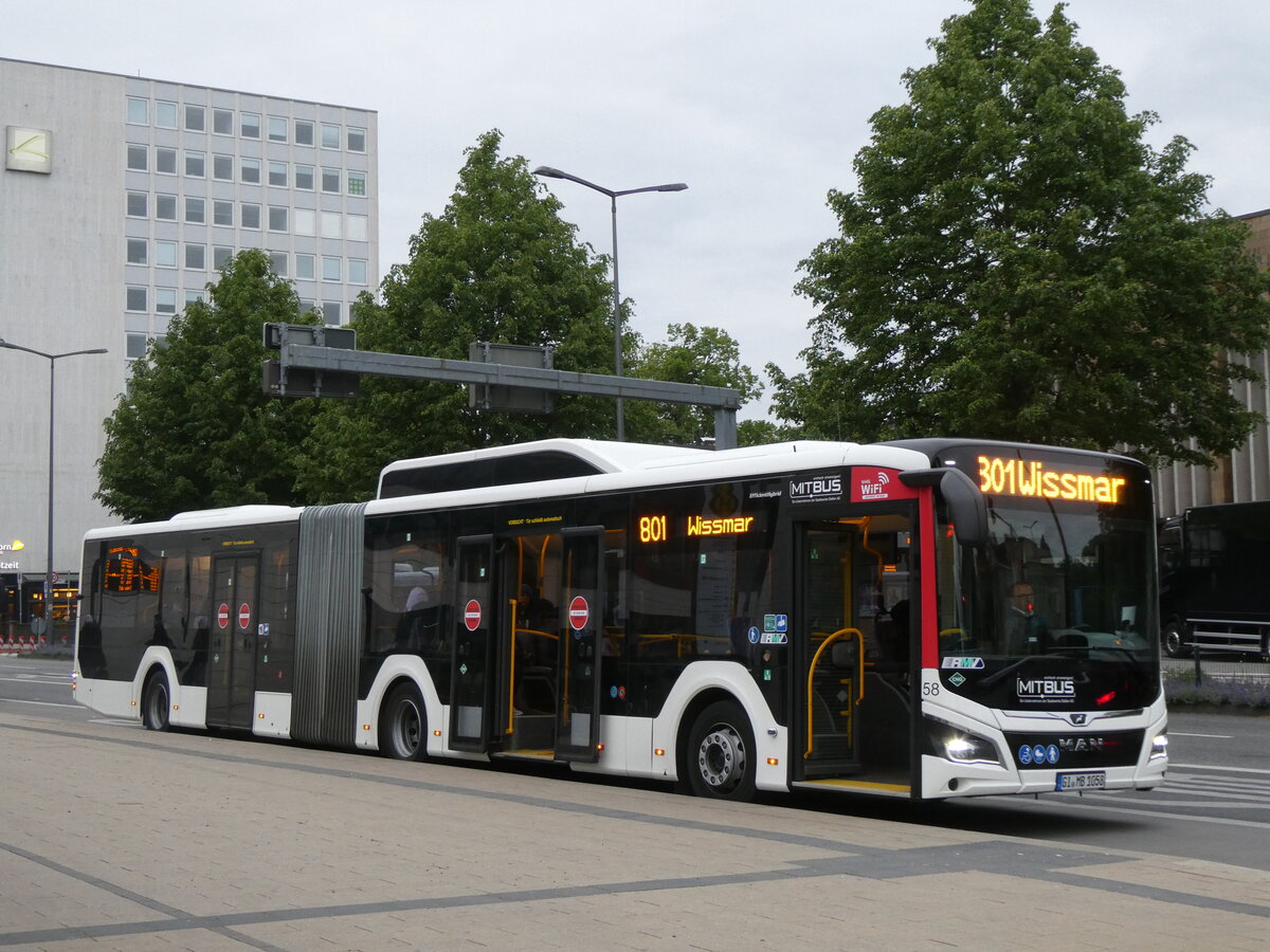 (274'846) - SWG Giessen - Nr. 58/GI-MB 1058 - MAN am 7. Mai 2025 in Giessen, Berliner Platz