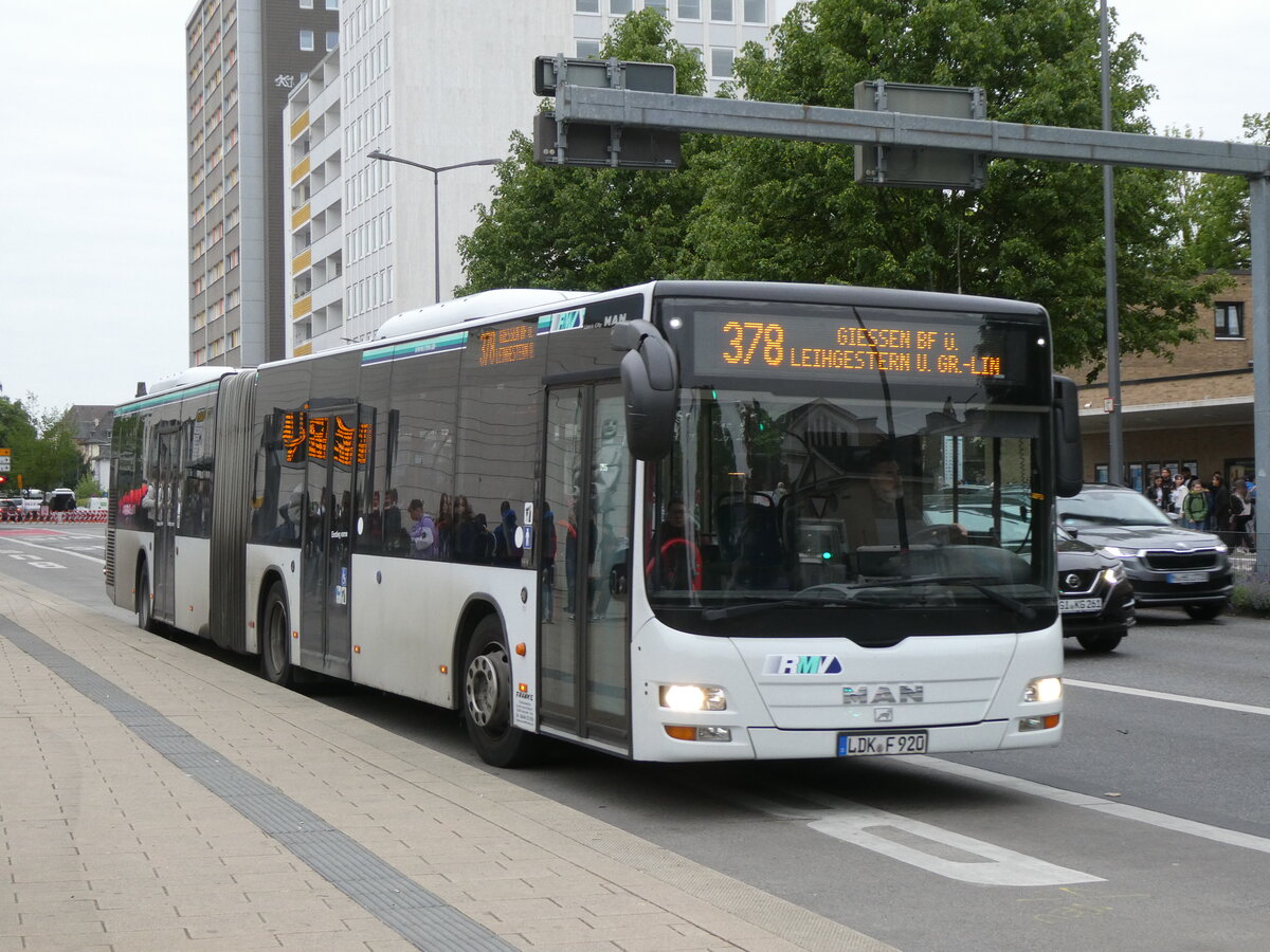 (274'867) - Franke, Hohenahr-Erda - LDK-F 920 - MAN am 7. Mai 2025 in Giessen, Berliner Platz