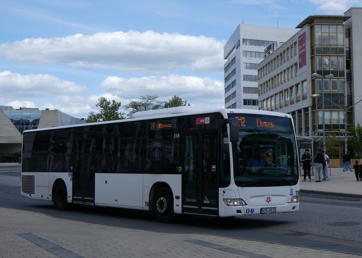 (274'987) - WVG Wolfsburg - Nr. 118/WOB-VG 18 - Mercedes am 7. Mai 2025 beim Hauptbahnhof Wolfsburg