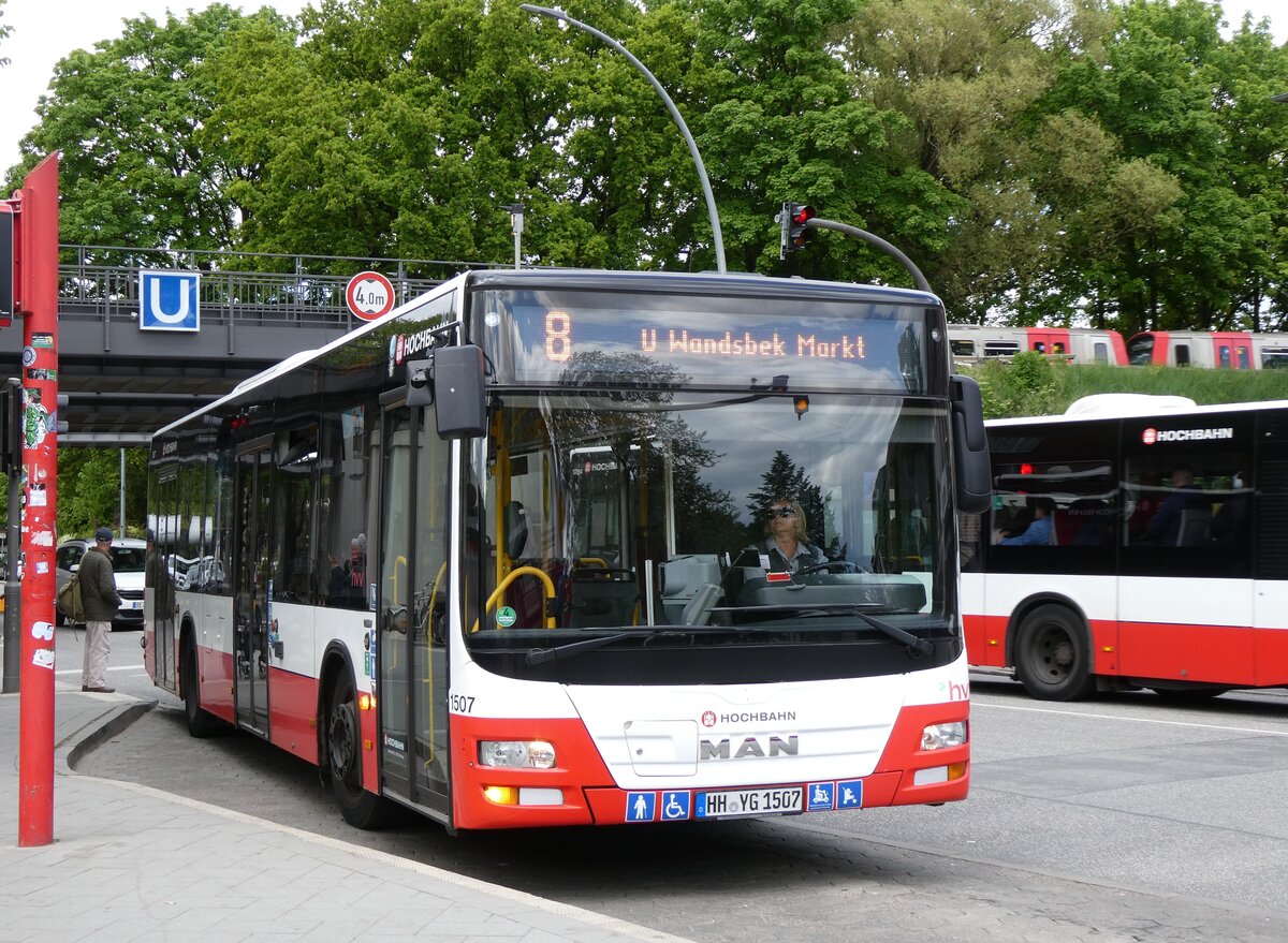 (275'077) - HHA Hamburg - Nr. 1507/HH-YG 1507 - MAN am 8. Mai 2025 in Hamburg, Wandsbek-Gartenstadt