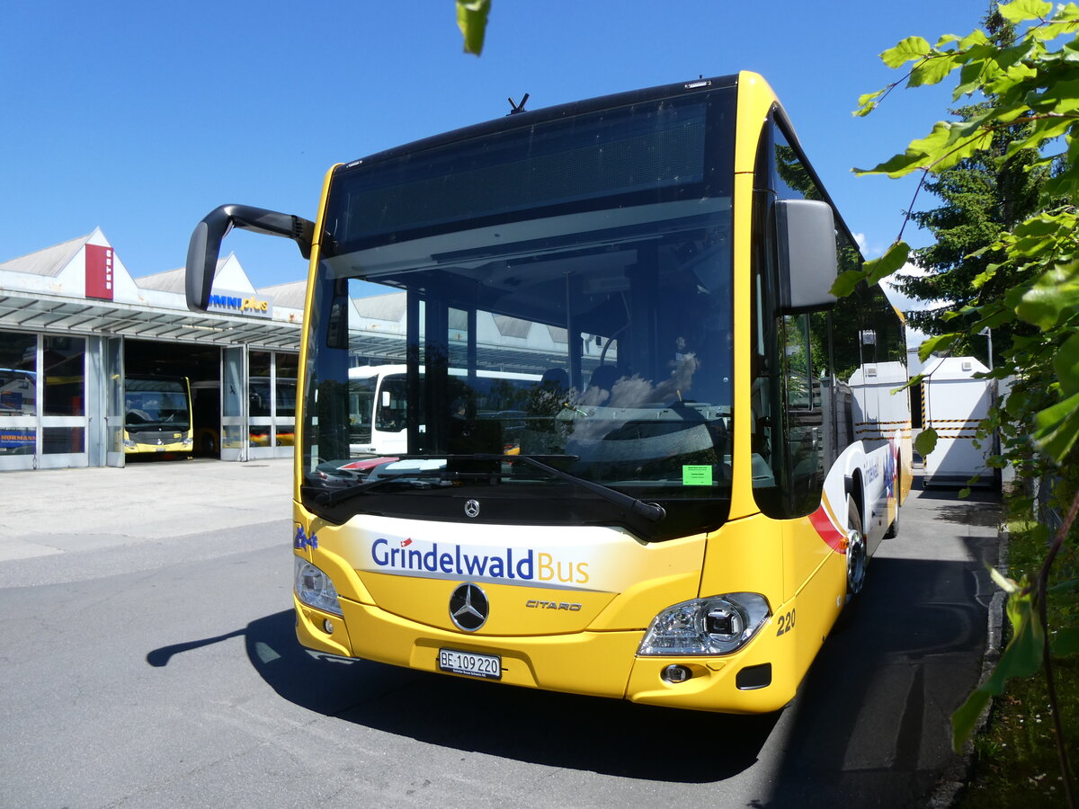 (275'554) - GrindelwaldBus, Grindelwald - Nr. 220/BE 109'220 - Mercedes am 14. Mai 2025 in Thun, Garage STI