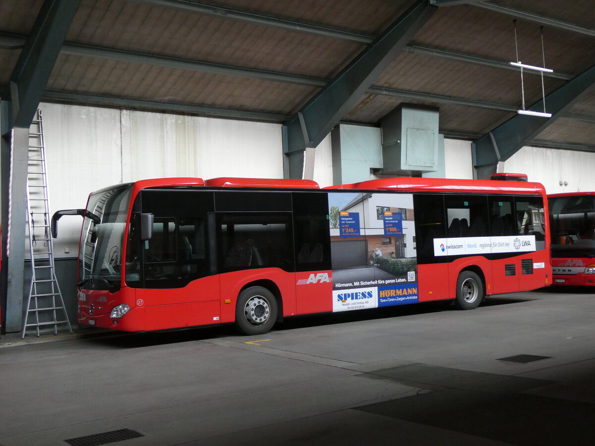 (275'722) - AFA Adelboden - Nr. 27/BE 26'773 - Mercedes am 21. Mai 2025 in Adelboden, Busstation