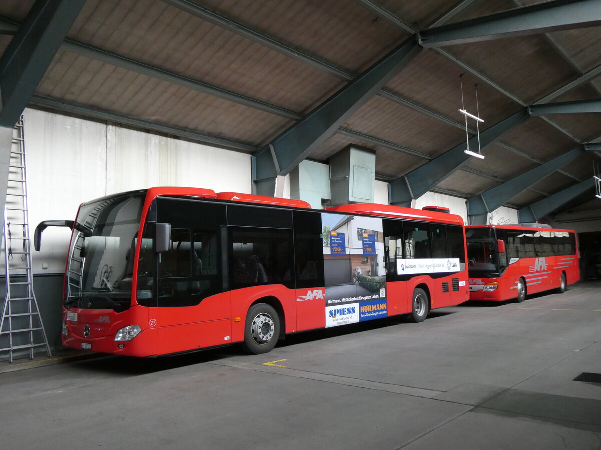 (275'723) - AFA Adelboden - Nr. 27/BE 26'773 - Mercedes am 21. Mai 2025 in Adelboden, Busstation