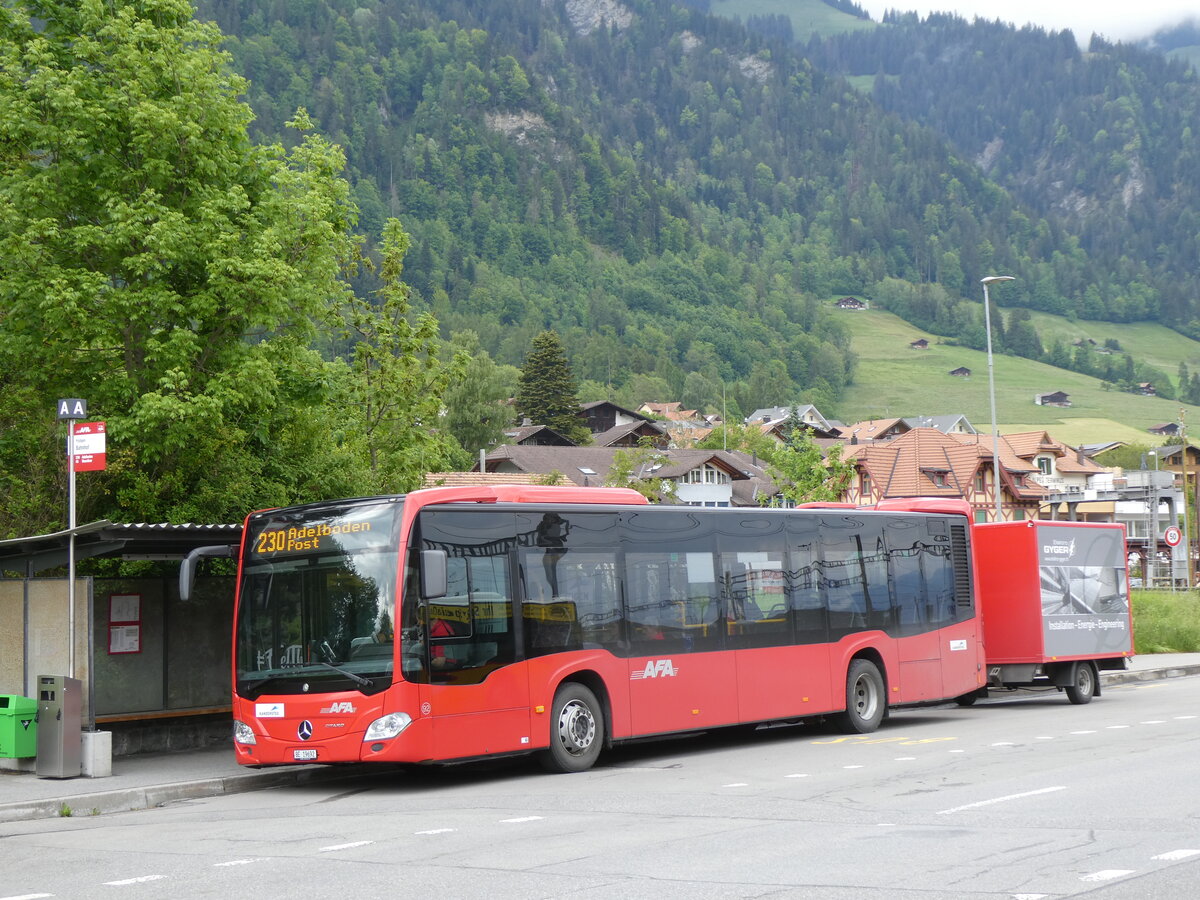 (275'734) - AFA Adelboden - Nr. 92/BE 19'692 - Mercedes am 21. Mai 2025 beim Bahnhof Frutigen