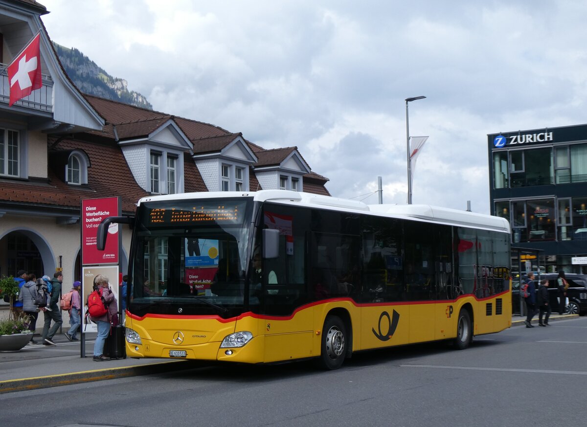 (275'772) - PostAuto Bern - BE 610'533/PID 11'684 - Mercedes am 23. Mai 2025 beim Bahnhof Interlaken Ost
