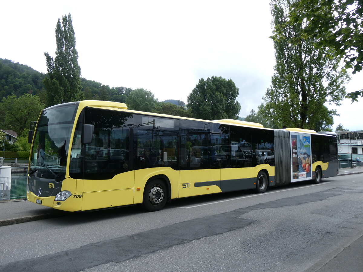 (275'874) - STI Thun - Nr. 709/BE 865'709 - Mercedes am 27. Mai 2025 bei der Schiffl�ndte Thun
