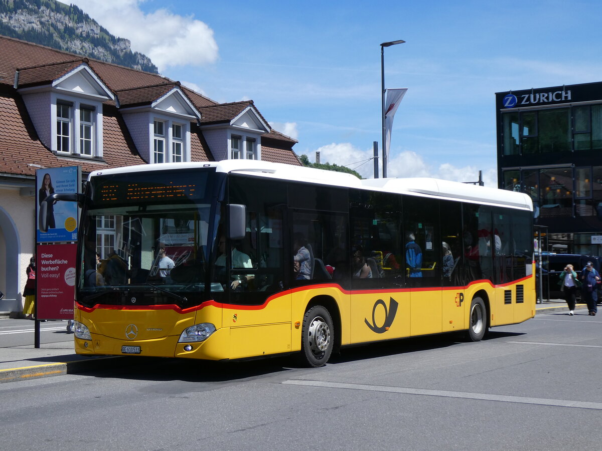(275'949) - PostAuto Bern - BE 610'533/PID 11'684 - Mercedes am 29. Mai 2025 beim Bahnhof Interlaken Ost