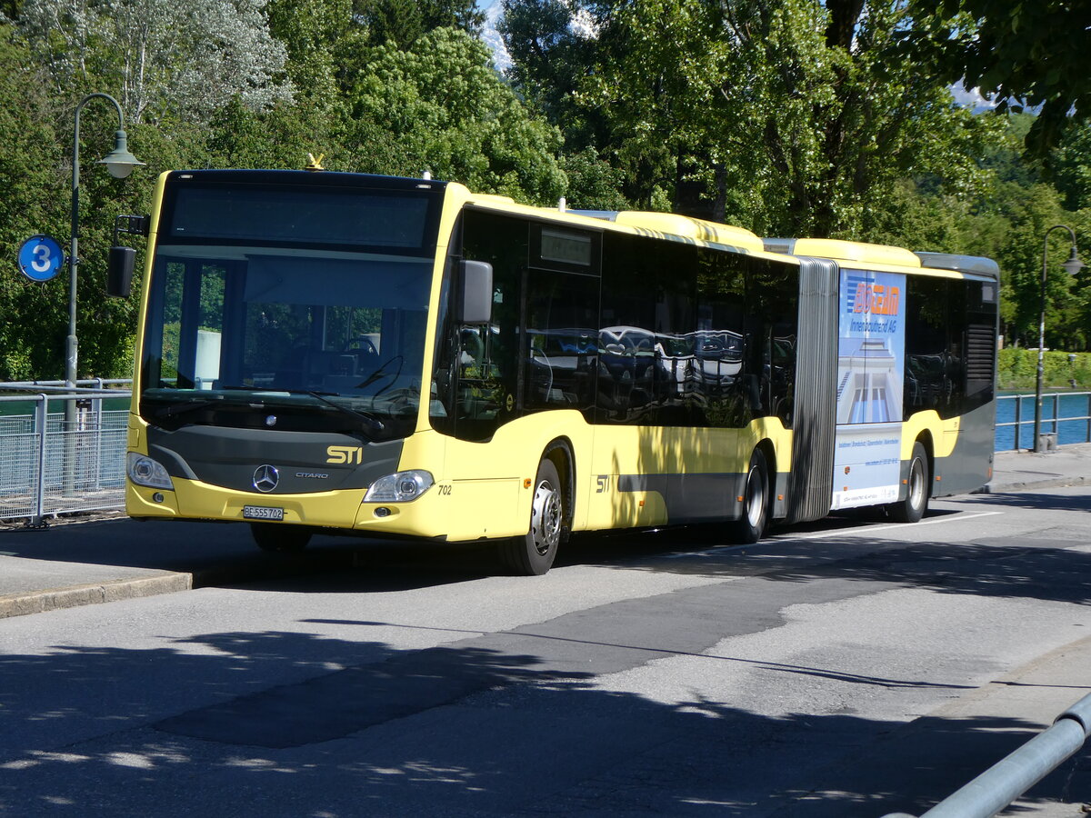 (276'081) - STI Thun - Nr. 702/BE 555'702 - Mercedes am 30. Mai 2025 bei der Schiffl�ndte Thun