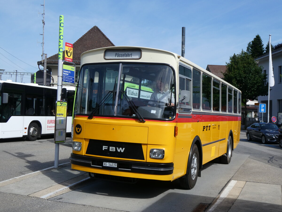 (276'164) - Birchler, Remetschwil - AG 54'039 - FBW/T�scher (ex Gerber, Winkel; ex Eggenberger, M�riken; ex Tanner, Bubendorf; ex P 24'803) am 1. Juni 2025 beim Bahnhof Langnau
