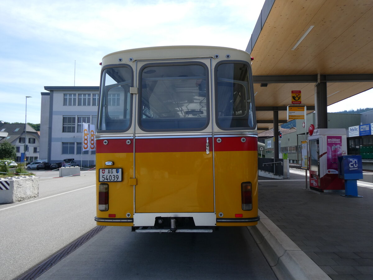 (276'190) - Birchler, Remetschwil - AG 54'039 - FBW/T�scher (ex Gerber, Winkel; ex Eggenberger, M�riken; ex Tanner, Bubendorf; ex P 24'803) am 1. Juni 2025 beim Bahnhof Biglen