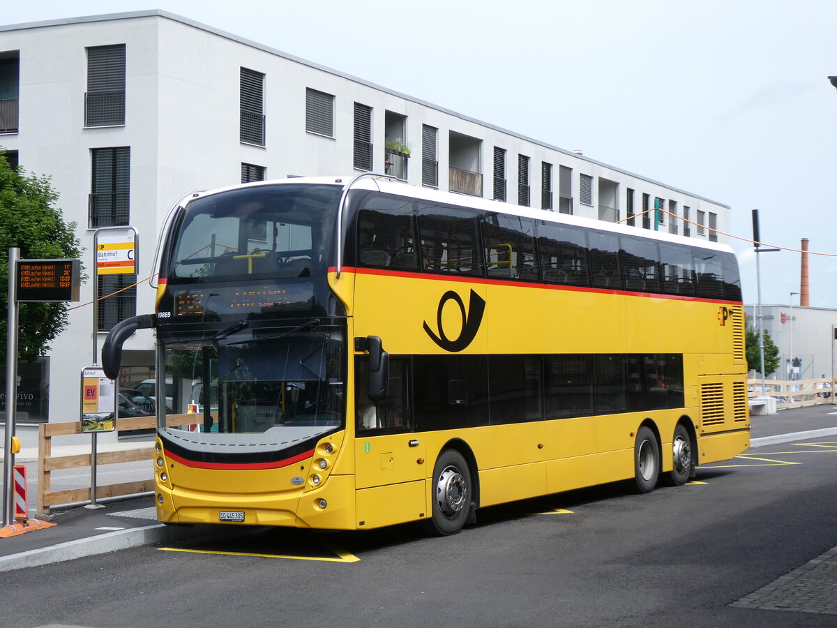 (276'217) - PostAuto Ostschweiz - SG 445'305/PID 10'869 - Alexander Dennis (ex AR 45'267) am 3. Juni 2025 beim Bahnhof Aesch
