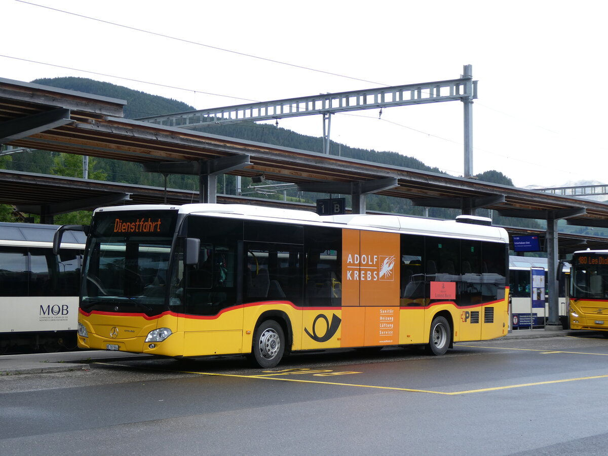 (276'271) - PostAuto Bern - BE 707'944/PID 12'071 - Mercedes (ex K�bli, Gstaad) am 5. Juni 2025 beim Bahnhof Gstaad