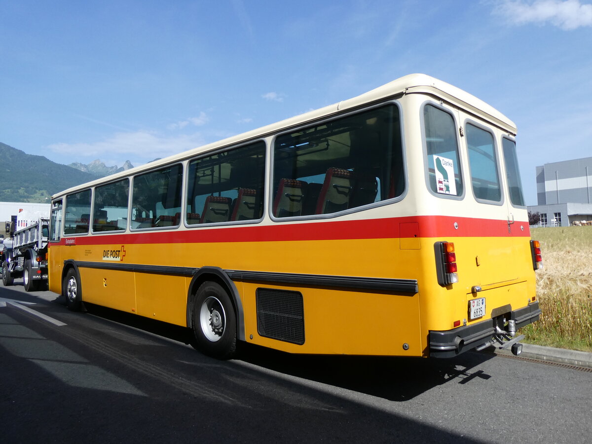 (276'615) - Gautschi, Suhr - AG 6835 - Saurer/T�scher (ex L�tscher, Neuheim Nr. 200/PID 2525; ex Cartek, Regensdorf; ex P 25'822) am 14. Juni 2025 in Aigle, Kolly SA