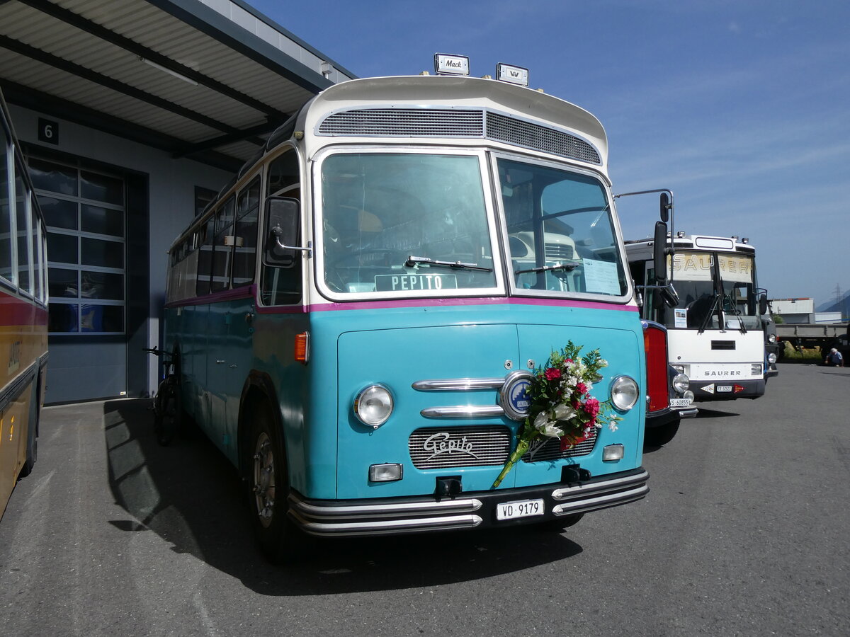 (276'628) - Pittet, Aigle - VD 9179 - Saurer/Saurer (ex M+79'518; ex P 24'137; ex P 21'737) am 14. Juni 2025 in Aigle, Kolly SA