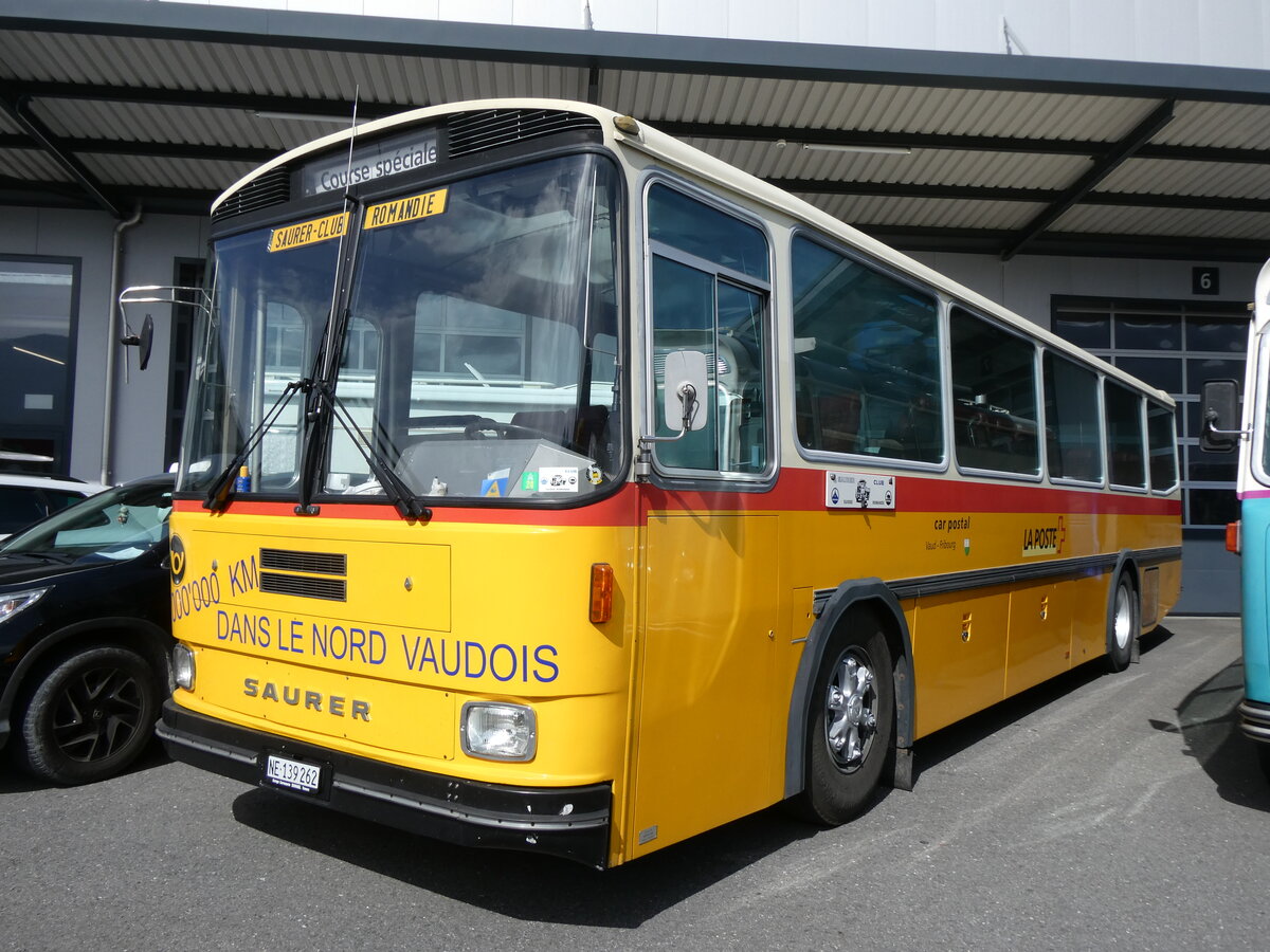 (276'629) - Montandon, Peseux - NE 139'262 - Saurer/Hess (ex P 25'631) am 14. Juni 2025 in Aigle, Kolly SA