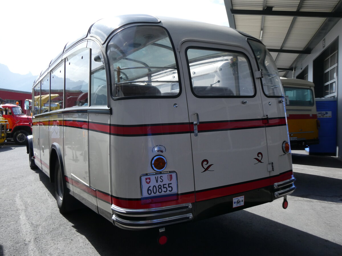 (276'662) - GBS, Susten - VS 60'855 - Saurer/Lauber (ex Evasion, St-Maurice; ex Zumwald, Fribourg; ex Leu, Arosa; ex Schett, Sargans; ex P 23'165; ex P 2252) am 14. Juni 2025 in Aigle, Kolly SA