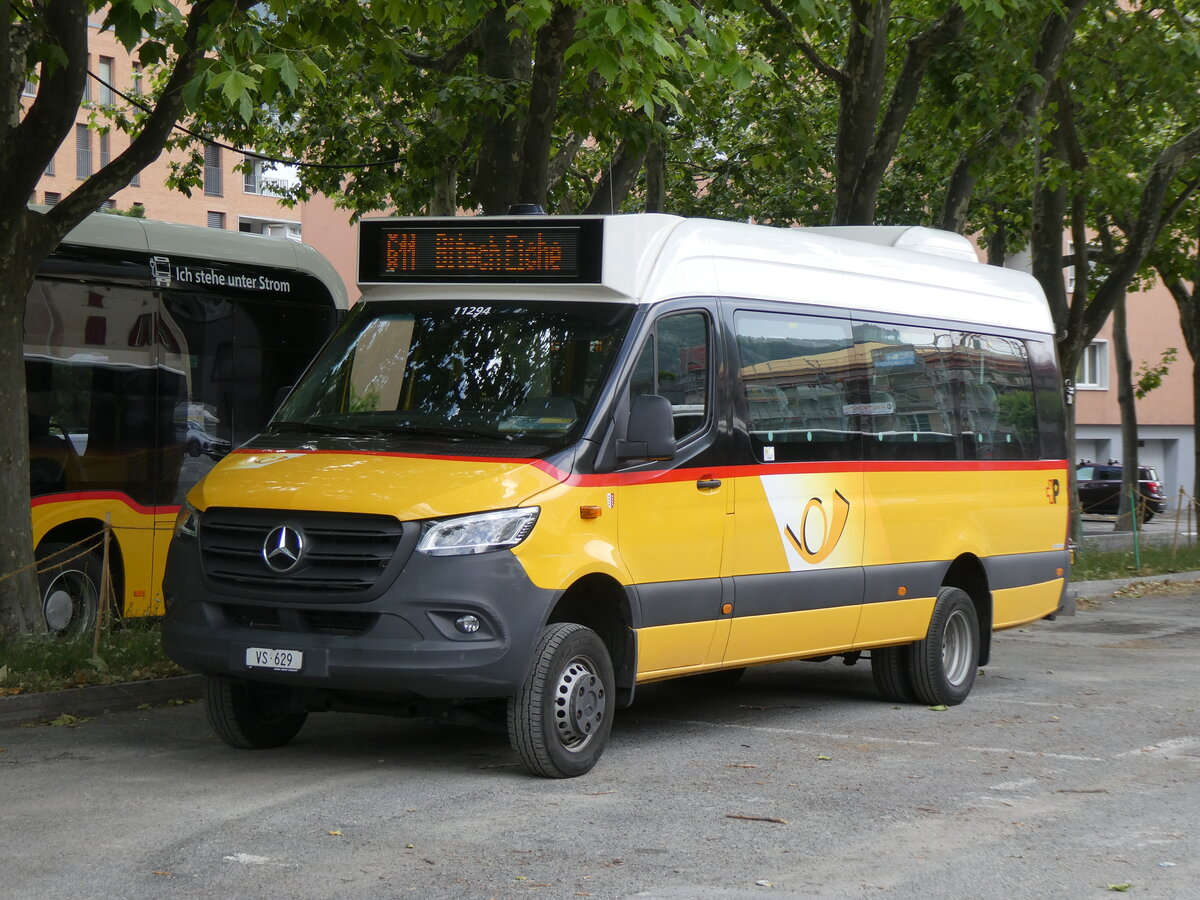 (276'716) - PostAuto Wallis - VS 629/PID 11'294 - Mercedes am 14. Juni 2025 in Brig, Garage