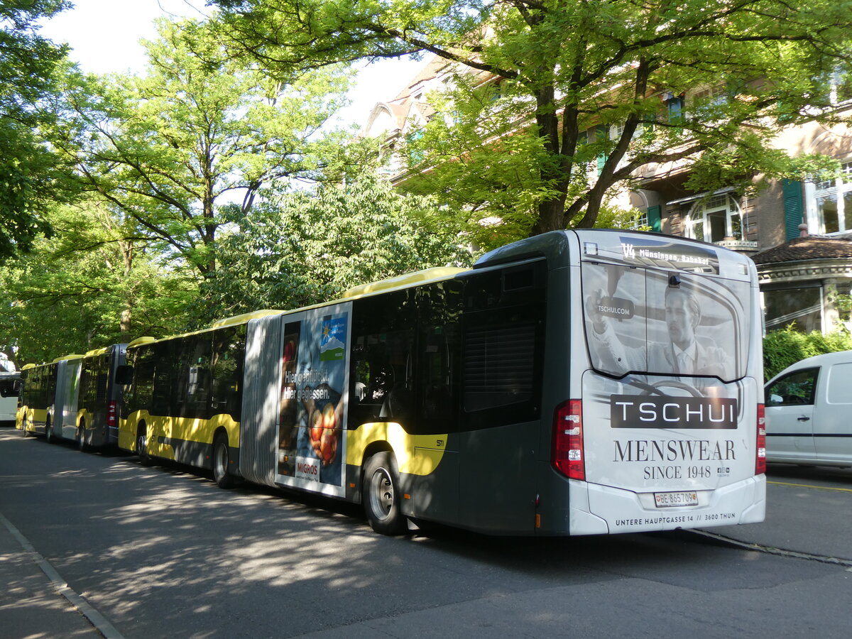 (276'797) - STI Thun - Nr. 709/BE 865'709 - Mercedes am 17. Juni 2025 beim Bahnhof Thun (Kante X)