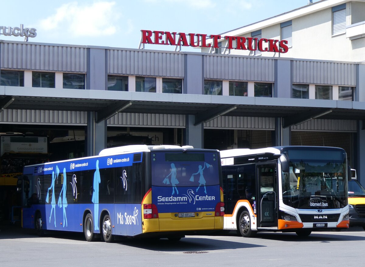 (276'820) - PostAuto Ostschweiz - SZ 69'123/PID10'235 - MAN (ex Lienert&Ehrler, Einsiedeln; ex Schuler, Feusisberg) am 17. Juni 2025 in Schmerikon, Thomann