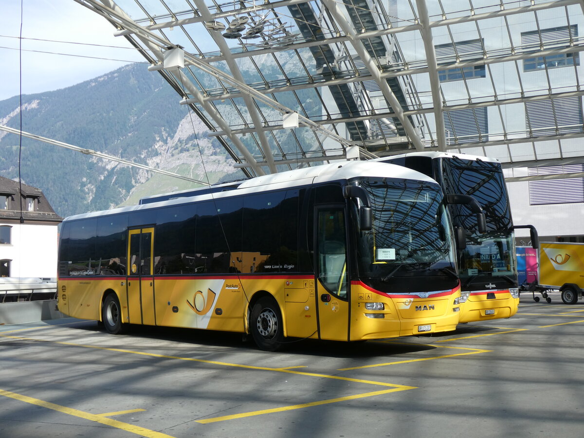 (276'874) - PostAuto Graub�nden - GR 173'207/PID 11'509 - MAN am 18. Juni 2025 in Chur, Postautostation