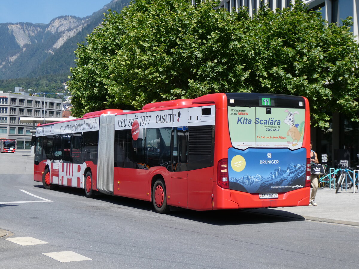 (276'931) - Chur Bus, Chur - Nr. 14/GR 97'514 - Mercedes am 18. Juni 2025 beim Bahnhof Chur