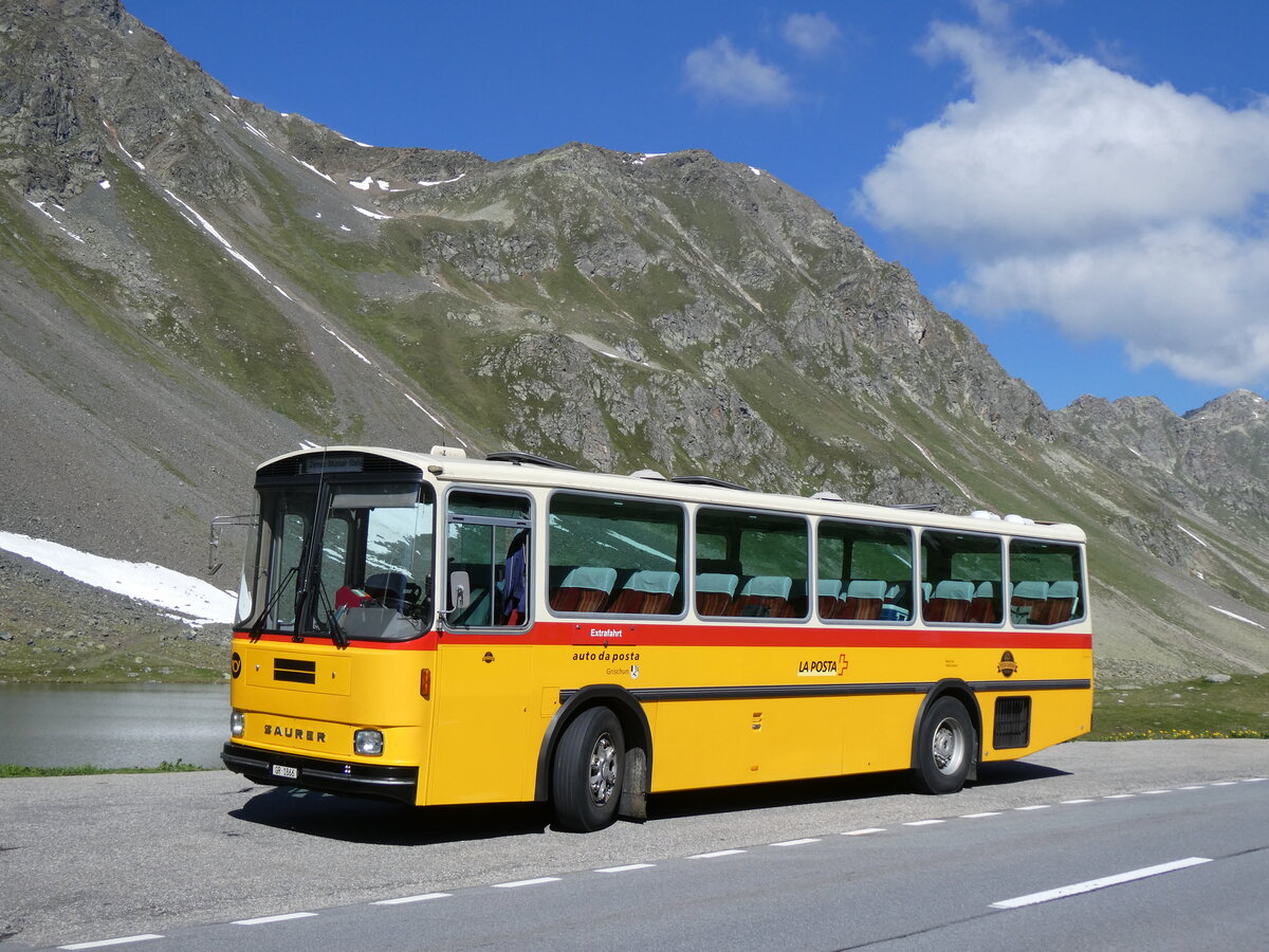 (276'996) - Gaudenz, Andeer - GR 1866 - Saurer/R&J (ex Mark, Andeer PID 2824; ex PostAuto Graub�nden; ex P 24'350) am 19. Juni 2025 auf dem Fl�elapass 