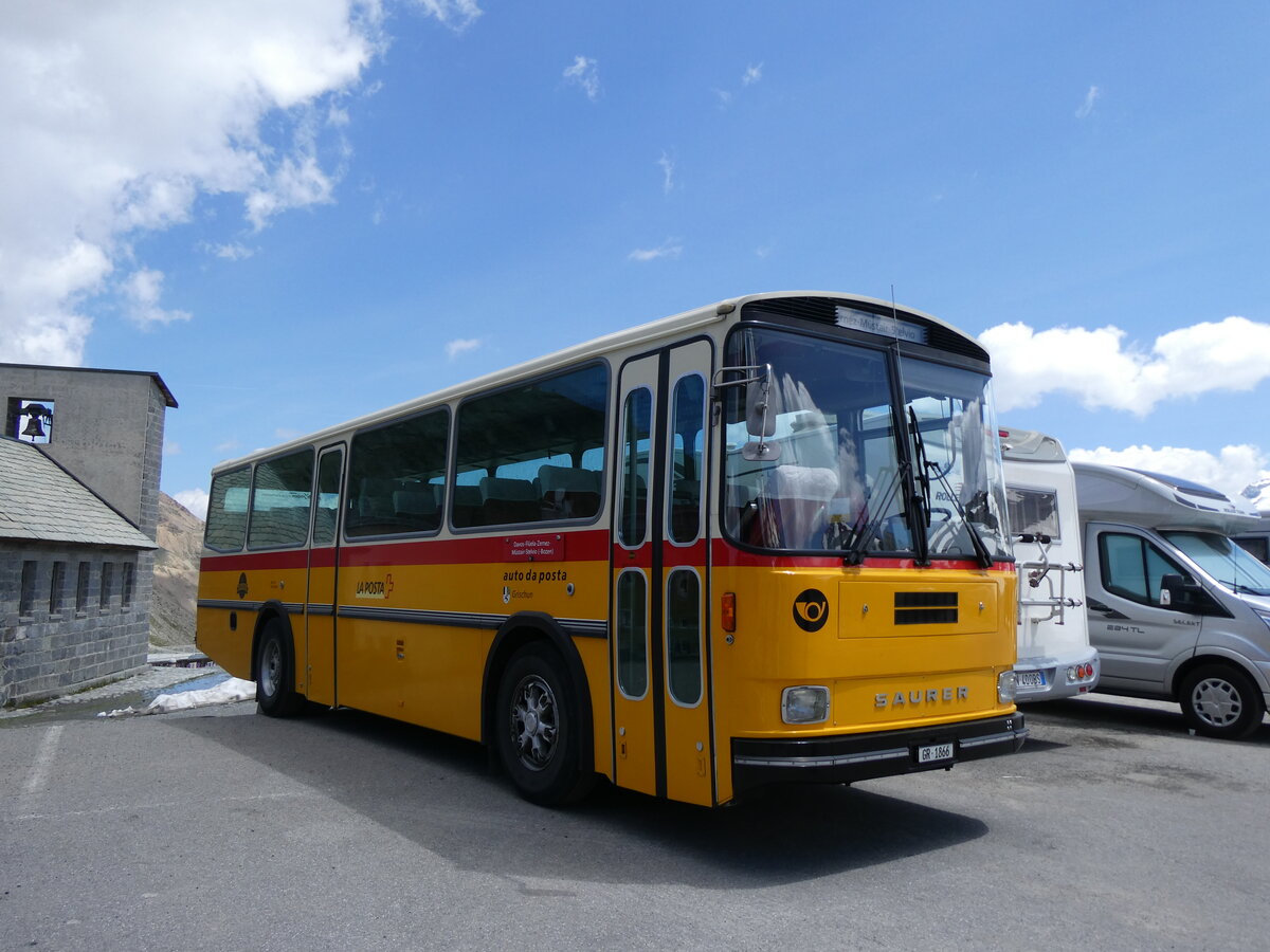 (277'029) - Aus der Schweiz: Gaudenz, Andeer - GR 1866 - Saurer/R&J (ex Mark, Andeer PID 2824; ex PostAuto Graub�nden; ex P 24'350) am 19. Juni 2025 auf dem Stilfserjoch