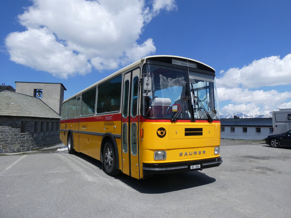 (277'050) - Aus der Schweiz: Gaudenz, Andeer - GR 1866 - Saurer/R&J (ex Mark, Andeer PID 2824; ex PostAuto Graub�nden; ex P 24'350) am 19. Juni 2025 auf dem Stilfserjoch