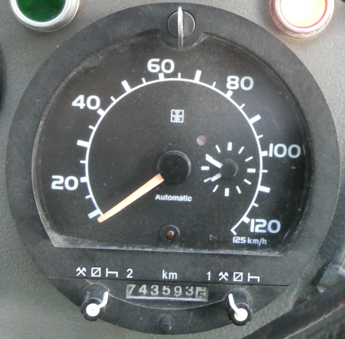 (277'068) - Gaudenz, Andeer - GR 1866 - Saurer/R&J (ex Mark, Andeer PID 2824; ex PostAuto Graub�nden; ex P 24'350) am 19. Juni 2025 in Andeer, Garage (Detailaufnahme - 743'593,5 Kilometer)