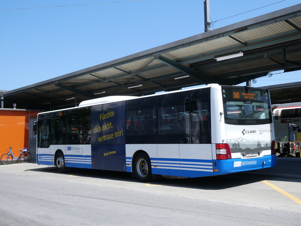 (277'149) - BOTG Amriswil - Nr. 419/TG 64'058 - MAN (ex StadtBUS, Frauenfeld Nr. 915; ex RTB Altst�tten Nr. 915; ex PostBus/A BD 15'345) am 20. Juni 2025 beim Bahnhof Romanshorn