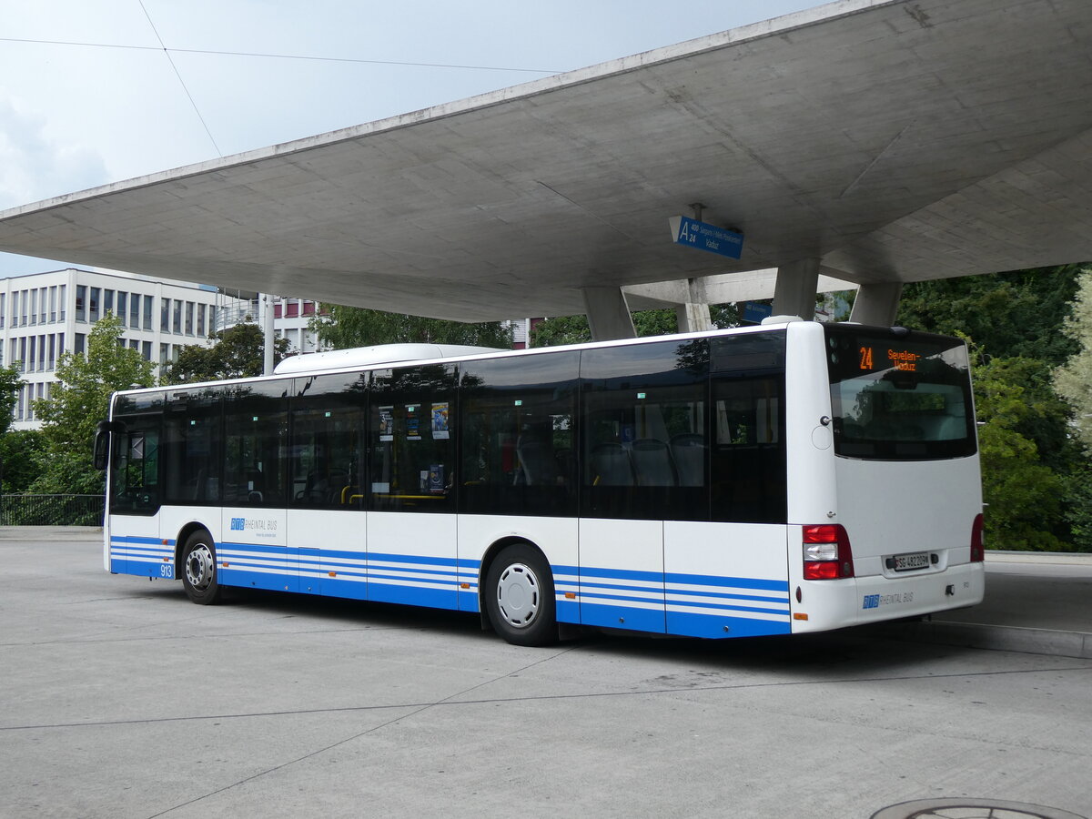 (277'247) - RTB Altst�tten - Nr. 913/SG 482'209 - MAN (ex StadtBUS, Frauenfeld Nr. 913; ex RTB Altst�tten Nr. 913; ex PostBus/A BD 15'336) am 26. Juni 2025 beim Bahnhof Buchs