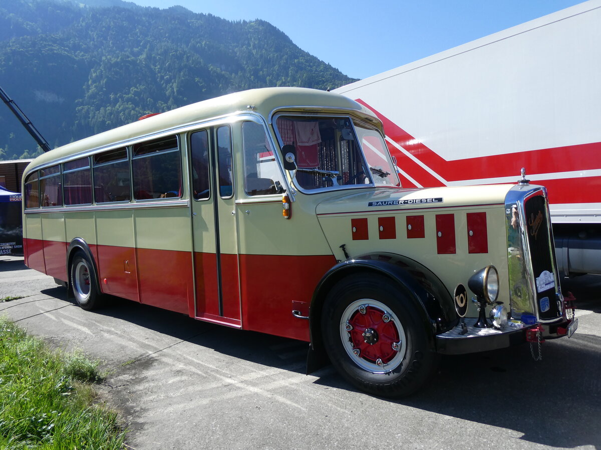 (277'288) - Imfeld, Sachseln - OW 10'062 - Saurer/T�scher (ex L�tscher, Neuheim) am 28. Juni 2025 in Interlaken, Flugplatz