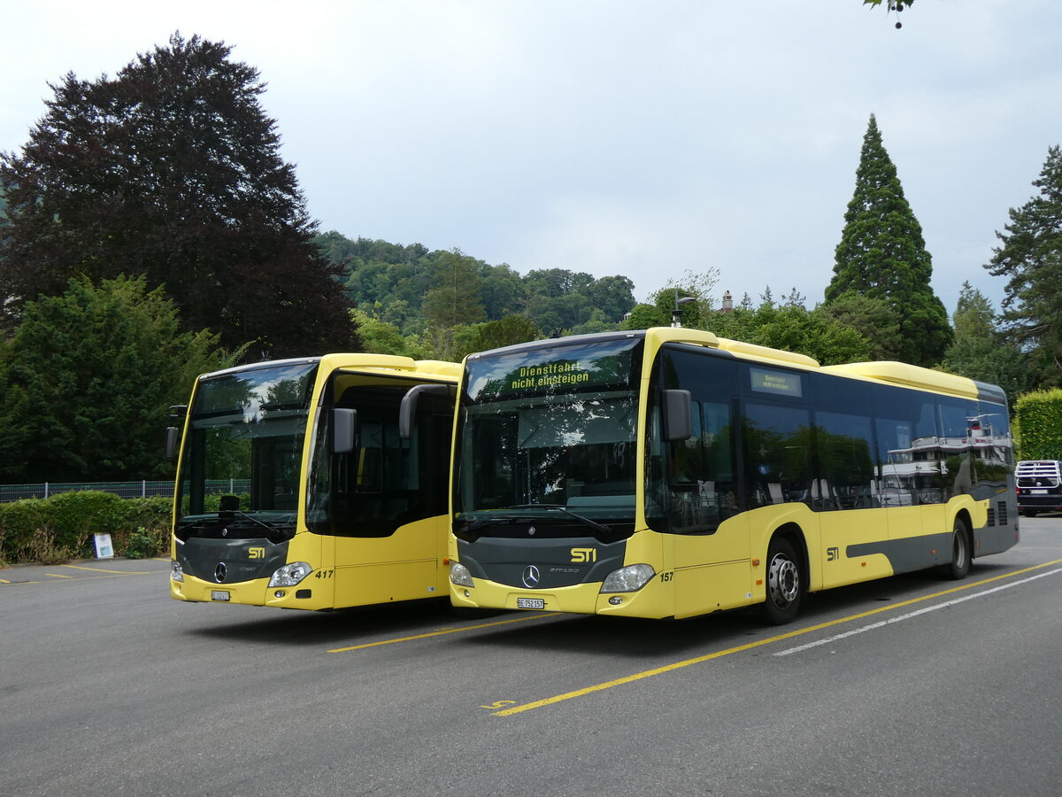 (277'359) - STI Thun - Nr. 157/BE 752'157 - Mercedes am 30. Juni 2025 bei der Schiffl�ndte Thun
