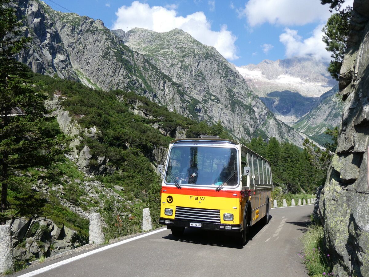 (277'391) - Lambach, Gommiswald - NW 24'301 - FBW/Eggli (ex Tanner+Lambach, Reigoldswil; ex Lambach, Rieden; ex Meier, Gr�t; ex AVG Grindelwald Nr. 13; ex P 24'182) am 1. Juli 2025 auf der alten Grimselstrasse