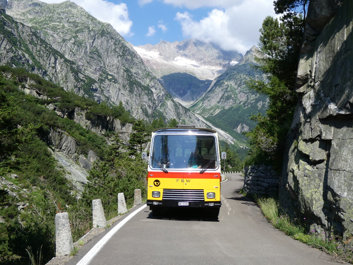 (277'394) - Lambach, Gommiswald - NW 24'301 - FBW/Eggli (ex Tanner+Lambach, Reigoldswil; ex Lambach, Rieden; ex Meier, Gr�t; ex AVG Grindelwald Nr. 13; ex P 24'182) am 1. Juli 2025 auf der alten Grimselstrasse