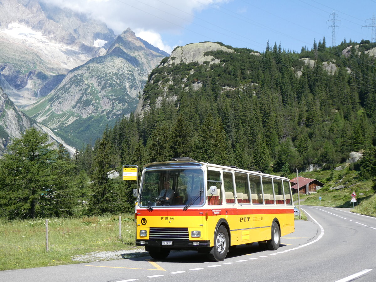 (277'396) - Lambach, Gommiswald - NW 24'301 - FBW/Eggli (ex Tanner+Lambach, Reigoldswil; ex Lambach, Rieden; ex Meier, Gr�t; ex AVG Grindelwald Nr. 13; ex P 24'182) am 1. Juli 2025 in Handegg, Kunzent�nneln