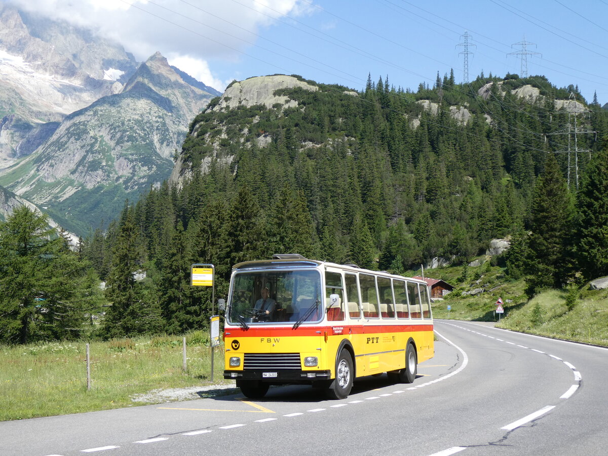 (277'397) - Lambach, Gommiswald - NW 24'301 - FBW/Eggli (ex Tanner+Lambach, Reigoldswil; ex Lambach, Rieden; ex Meier, Gr�t; ex AVG Grindelwald Nr. 13; ex P 24'182) am 1. Juli 2025 in Handegg, Kunzent�nneln
