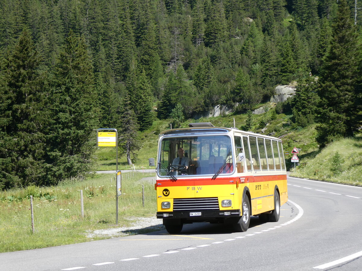 (277'401) - Lambach, Gommiswald - NW 24'301 - FBW/Eggli (ex Tanner+Lambach, Reigoldswil; ex Lambach, Rieden; ex Meier, Gr�t; ex AVG Grindelwald Nr. 13; ex P 24'182) am 1. Juli 2025 in Handegg, Kunzent�nneln
