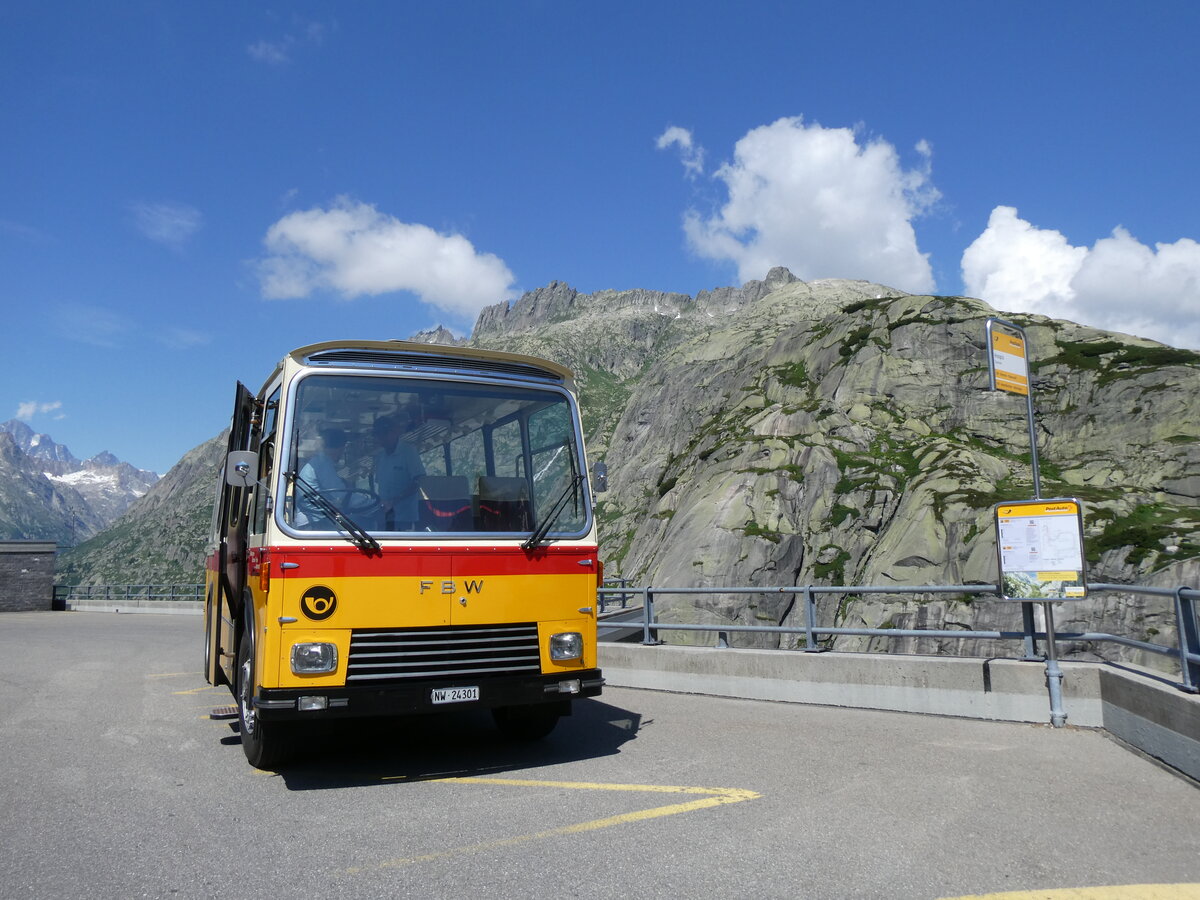 (277'404) - Lambach, Gommiswald - NW 24'301 - FBW/Eggli (ex Tanner+Lambach, Reigoldswil; ex Lambach, Rieden; ex Meier, Gr�t; ex AVG Grindelwald Nr. 13; ex P 24'182) am 1. Juli 2025 in Grimsel, Hospiz