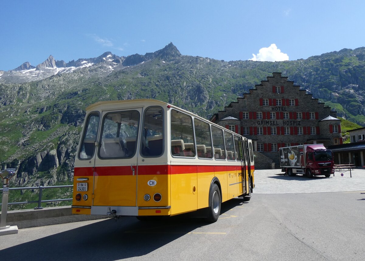 (277'408) - Lambach, Gommiswald - NW 24'301 - FBW/Eggli (ex Tanner+Lambach, Reigoldswil; ex Lambach, Rieden; ex Meier, Gr�t; ex AVG Grindelwald Nr. 13; ex P 24'182) am 1. Juli 2025 in Grimsel, Hospiz