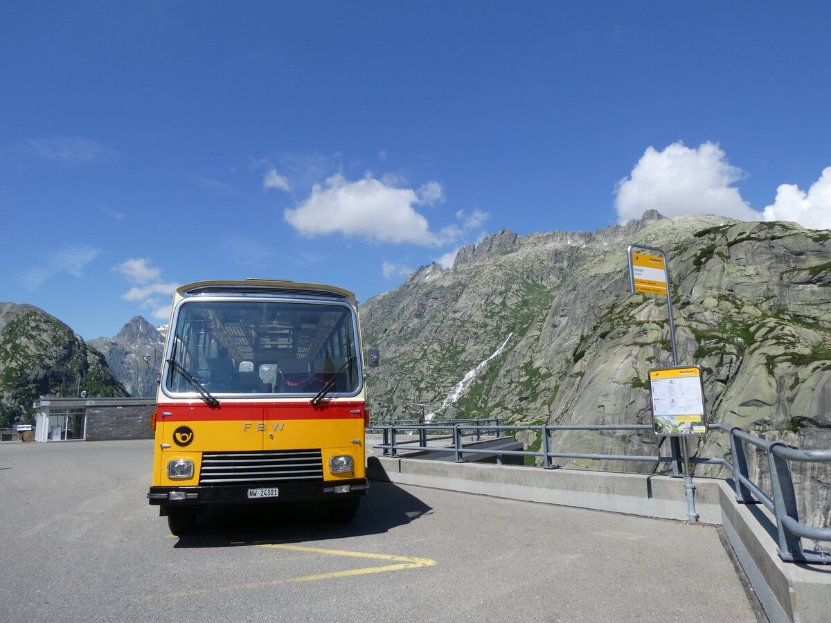 (277'413) - Lambach, Gommiswald - NW 24'301 - FBW/Eggli (ex Tanner+Lambach, Reigoldswil; ex Lambach, Rieden; ex Meier, Gr�t; ex AVG Grindelwald Nr. 13; ex P 24'182) am 1. Juli 2025 in Grimsel, Hospiz