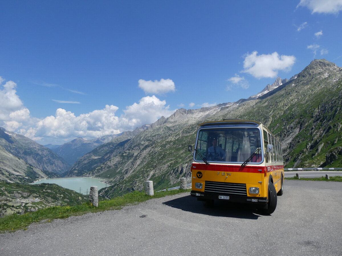(277'425) - Lambach, Gommiswald - NW 24'301 - FBW/Eggli (ex Tanner+Lambach, Reigoldswil; ex Lambach, Rieden; ex Meier, Gr�t; ex AVG Grindelwald Nr. 13; ex P 24'182) am 1. Juli 2025 am Grimselpass