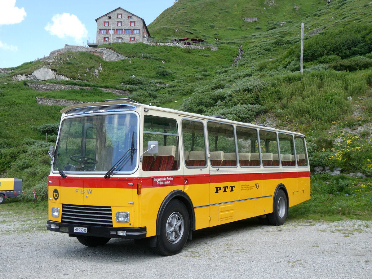 (277'445) - Lambach, Gommiswald - NW 24'301 - FBW/Eggli (ex Tanner+Lambach, Reigoldswil; ex Lambach, Rieden; ex Meier, Gr�t; ex AVG Grindelwald Nr. 13; ex P 24'182) am 1. Juli 2025 in Oberaar, Stausee