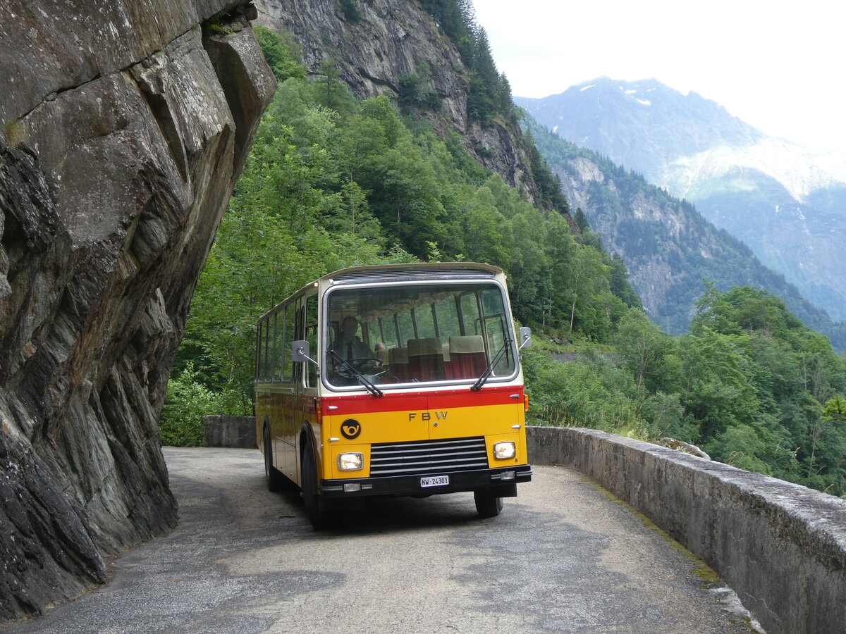 (277'462) - Lambach, Gommiswald - NW 24'301 - FBW/Eggli (ex Tanner+Lambach, Reigoldswil; ex Lambach, Rieden; ex Meier, Gr�t; ex AVG Grindelwald Nr. 13; ex P 24'182) am 1. Juli 2025 auf der alten Grimselstrasse